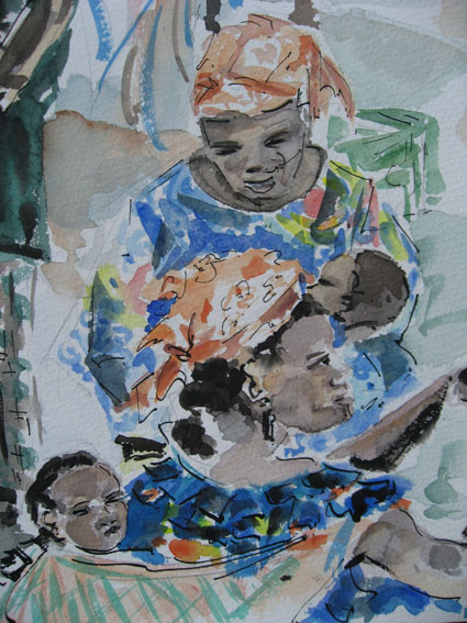 "African women" © Bernard Peltier - 2025. Reproduction forbidden without the explicit permission of the artist.
