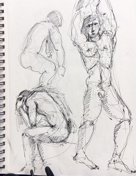 "Men Sketch" © Bernard Peltier - 2025. Reproduction forbidden without the explicit permission of the artist.