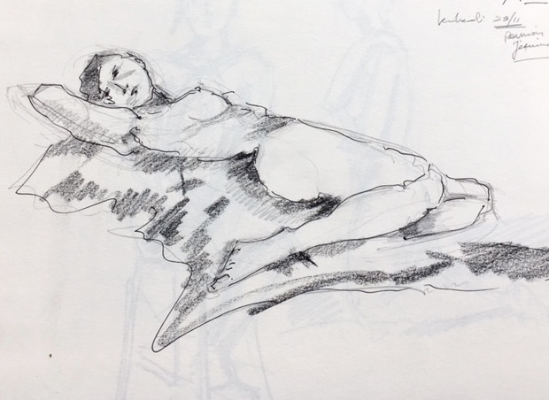 "Femme allonge " © Bernard Peltier - 2025. Tout droit de reproduction interdit sans l'autorisation de l'artiste.