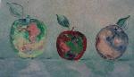 "3 pommes " © Bernard Peltier - 2024. Tout droit de reproduction interdit sans l'autorisation de l'artiste.