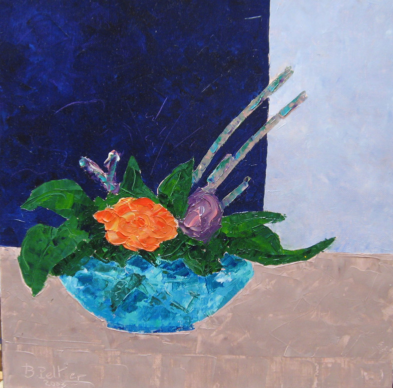 "Blue vase" © Bernard Peltier - 2025. Reproduction forbidden without the explicit permission of the artist.
