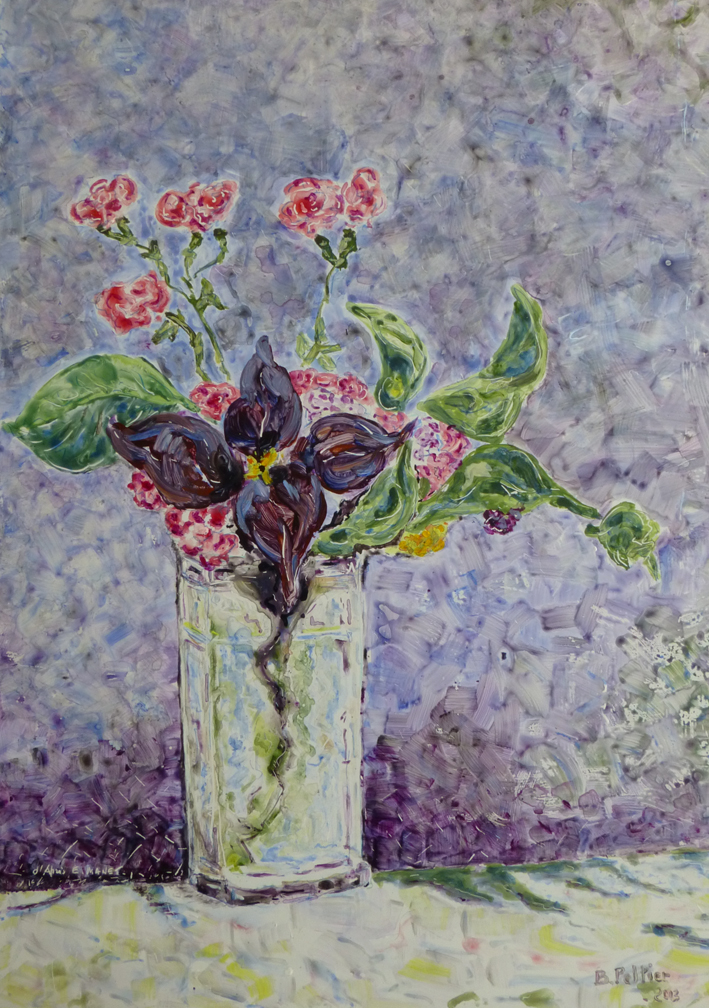 "Vase et Fleurs" © Bernard Peltier - 2025. Tout droit de reproduction interdit sans l'autorisation de l'artiste.